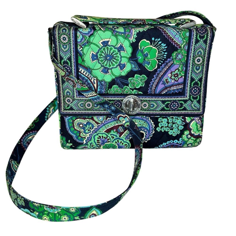 Vera Bradley Blue Rhapsody Julia Bag With Turn Lock
